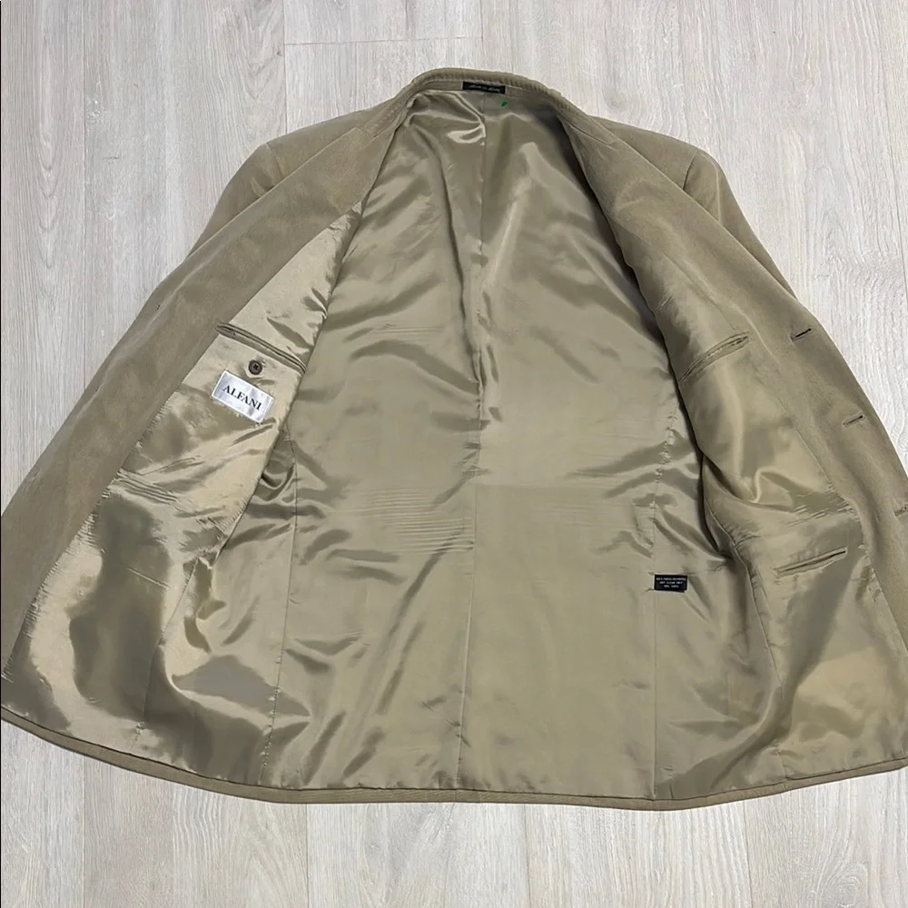 🔥BUNDLESALE Mens 44L Alfani Tan Sport Coat Jacket Tencel Lyocell